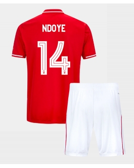 Nottingham Forest Dan Ndoye #14 Maglia Gara Casa Repliche 2025-26 Bambino Maniche Corte